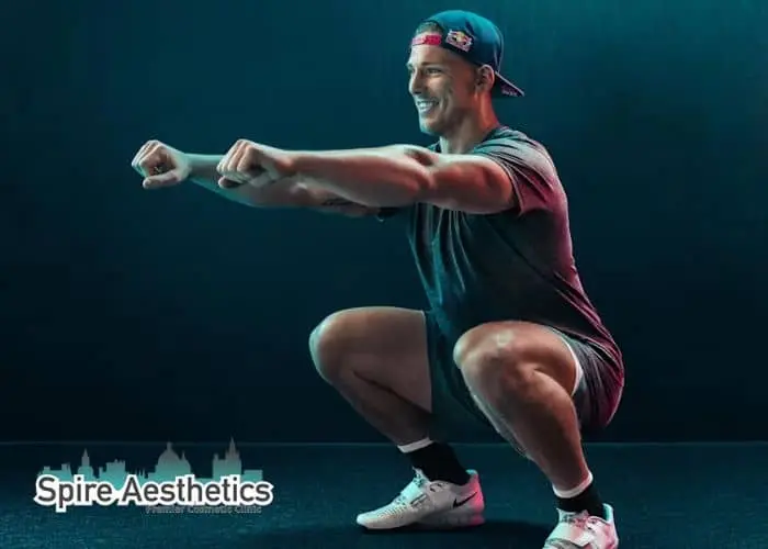 Image of man build leg muscle Bedfordshire through exercise